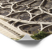 Venster Zuid-Roos in de kathedraal van Notre Dame  Poster (Hoek)