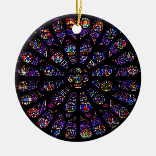 Venster Zuid-Roos Notre Dame Keramisch Ornament (Voorkant)