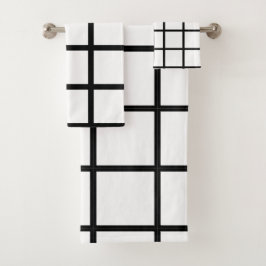 Venster Zwart-wit Bad Handdoek