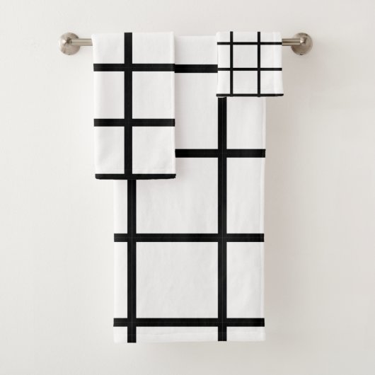 Venster Zwart-wit Bad Handdoek (Insitu)