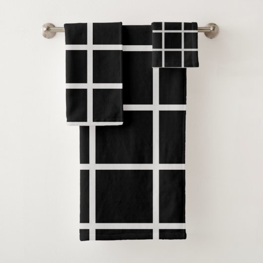 Venster Zwart-wit Bad Handdoek (Insitu)