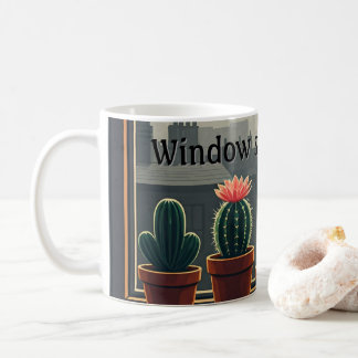 Vensterbank cactus mok