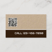 Vensterbedekkingen Aangepaste QR Kraft Visitekaartje (Achterkant)
