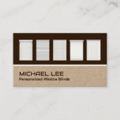 Vensterbedekkingen Aangepaste QR Kraft Visitekaartje (Voorkant)