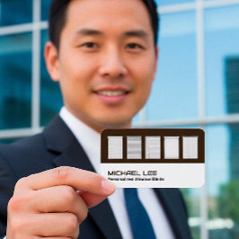 Vensterbedekkingen Aangepaste QR Kraft Visitekaartje