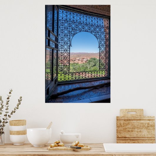  vensterdecoratie poster (Keuken)