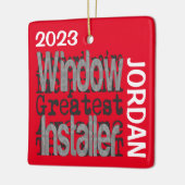 Vensterinstallateur buitengewoon aangepast keramisch ornament (Links)