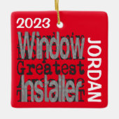 Vensterinstallateur buitengewoon aangepast keramisch ornament (Voorkant)