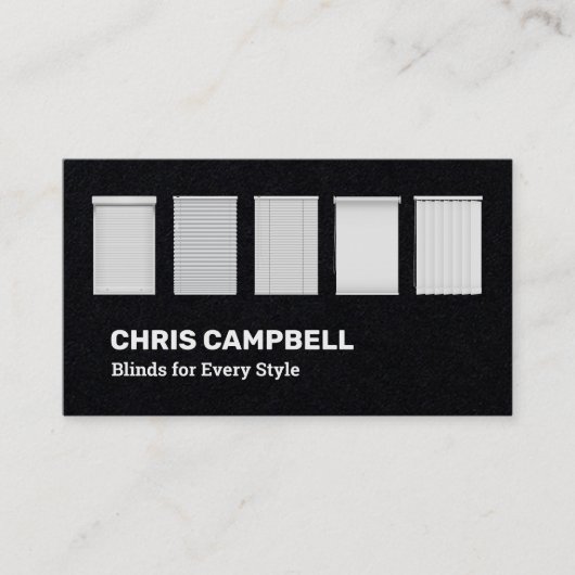 Vensterjaloezie Visitekaartje (Voorkant)