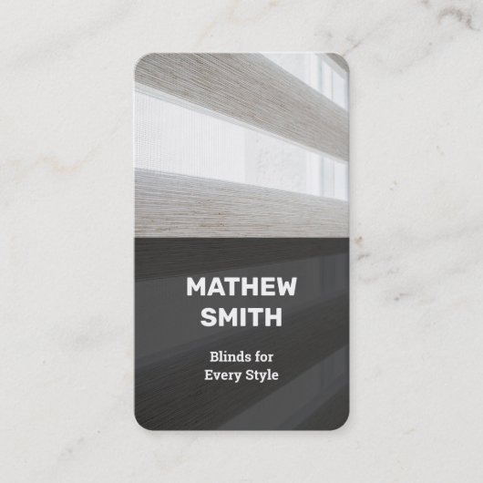 Vensterjaloezie Visitekaartje (Voorkant)