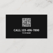 Vensterjaloezieën QR-code Zwart Visitekaartje (Achterkant)