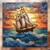 Vensterklemming schip raamsticker (Vel 2)