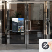 Vensterklemming voor zakelijke dienstverlening op  raamsticker (Kantoordeur)