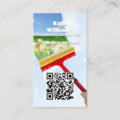 Vensterreiniging Aangepaste QR Visitekaartje (Voorkant)