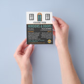 Vensters en deuren, venster- en deuropenbedrijf flyer (Hand)