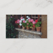 Vensters in bloemen Perouges Visitekaartje (Achterkant)
