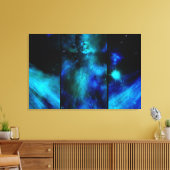 Vensters in ruimte -Blauwe Nebula Canvas Afdruk (Insitu (Woonkamer))