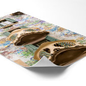 Vensters van Casa Battlo in Barcelona Poster (Hoek)