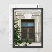 Vensters van Old San Juan, Puerto Rico Briefkaart (Voorkant / Achterkant)