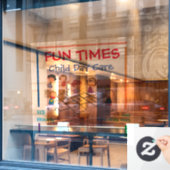 Vensterstickers aanpassen - Kinderopvang  Raamsticker (Cafe Raam)