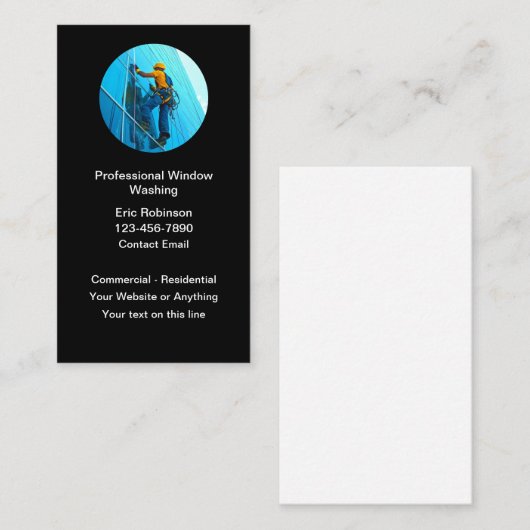 Vensterwas Professionele Woon Commercieel Visitekaartje (Voorkant / Achterkant)