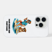 Vent en Hond Surfen FUN Phone Sticker iPhone Hoesje (Achterkant horizontaal)