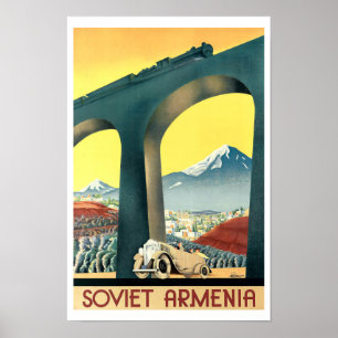 Ventage Art Deco Armenia Reistoerisme Poster