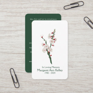 Ventage Blossom Bloemen Foto Gebed Kaart Visitekaartje