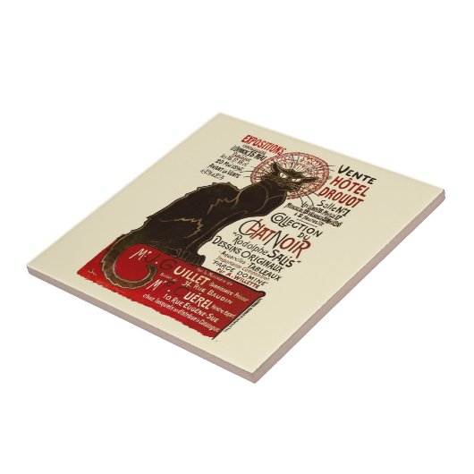 Vente Hôtel Drouot, Théophile-Alexandre Steinlen Tegeltje (Zijkant)