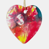 VENTIETISCHE MASKERADE FEITEN - MASKER IN RODE Har Keramisch Ornament (Rechts)