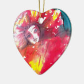 VENTIETISCHE MASKERADE FEITEN - MASKER IN RODE Har Keramisch Ornament (Links)