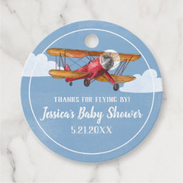 Ventilatie van Baby showers voor vliegtuigavontuur Bedankjes Labels