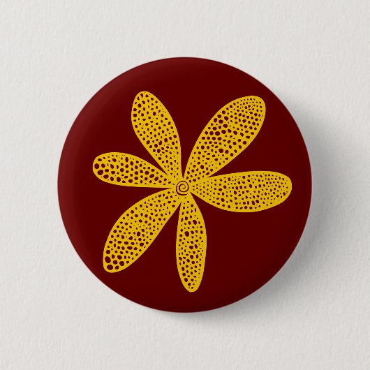 ventilator - Ambergeel op donkere lepel Ronde Button 5,7 Cm (Voorkant)