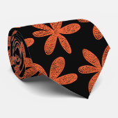  ventilator - Autumn Oranje op zwart Stropdas (Opgerold)