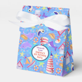 Ventilator Beach Blue Favor Box Bedankdoosjes