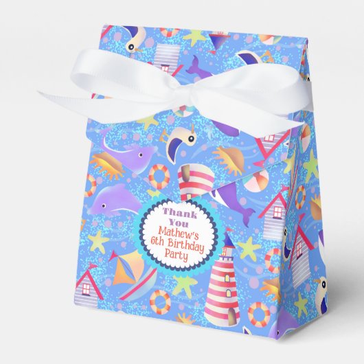 Ventilator Beach Blue Favor Box Bedankdoosjes (Voorkant Zijde)