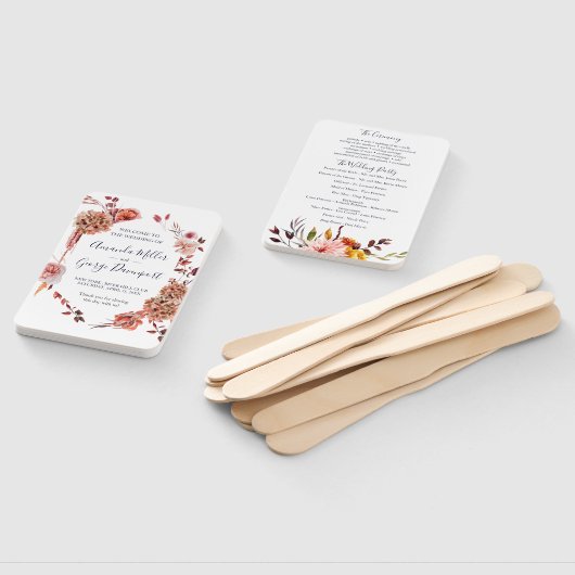 Ventilator BHO Floral trouwprogramma Handwaaier (Niet-gemonteerd)