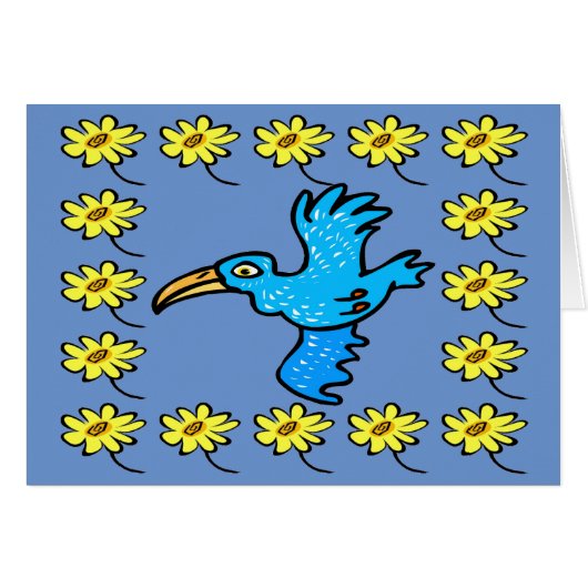 Ventilator blauwe vogel, voeg tekst toe, (Voorkant Horizontaal)