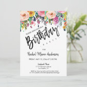 Ventilator bloemen animatiescript Birthday Party p Kaart (Staand voorkant)