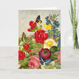 ventilator Bouquet met Butterflies Kaart