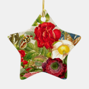ventilator Bouquet met Butterflies Keramisch Ornament