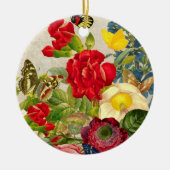  ventilator Bouquet met Butterflies Keramisch Ornament (Voorkant)