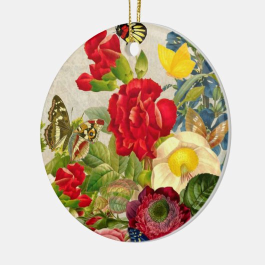  ventilator Bouquet met Butterflies Keramisch Ornament (Links)