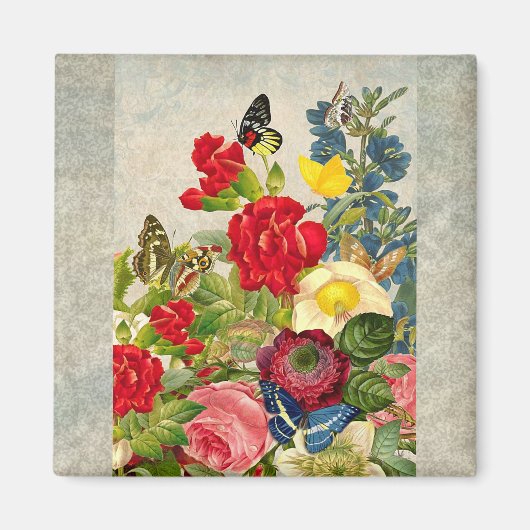  ventilator Bouquet met Butterflies Magneet (Voorkant)