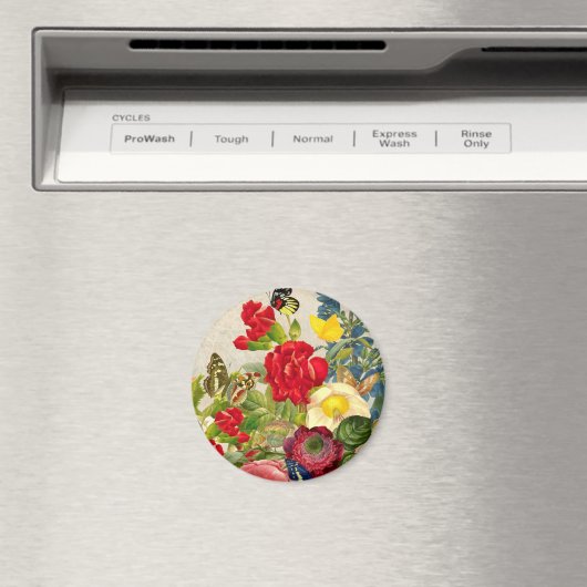  ventilator Bouquet met Butterflies Magneet (Insitu (Vaatwasser))