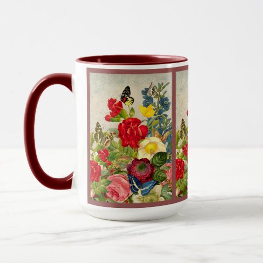 ventilator Bouquet met Butterflies Mok (Links)