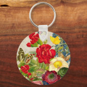  ventilator Bouquet met Butterflies Sleutelhanger (Voorkant)