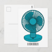 Ventilator cartoon illustratie  briefkaart (Voorkant / Achterkant)