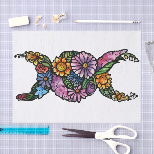 Ventilator driedubbele moonsymbool zonder blokje tissuepapier (Craft)