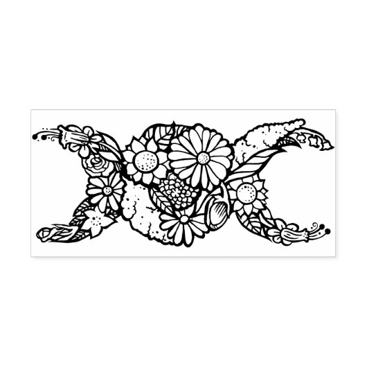 Ventilator driedubbele moonsymbool zonder rubberst  zelfinktende stempel (Design)